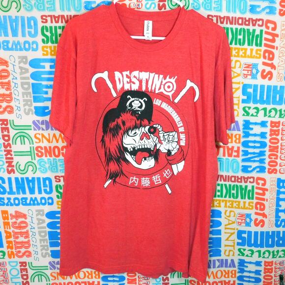 Los Ingobernables De Japon NJPW Destino Graphic T Shirt Size XL Red Wrestling - Picture 1 of 4